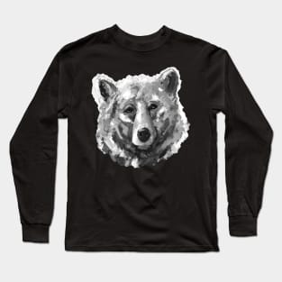 Bear Lover Black and White Long Sleeve T-Shirt